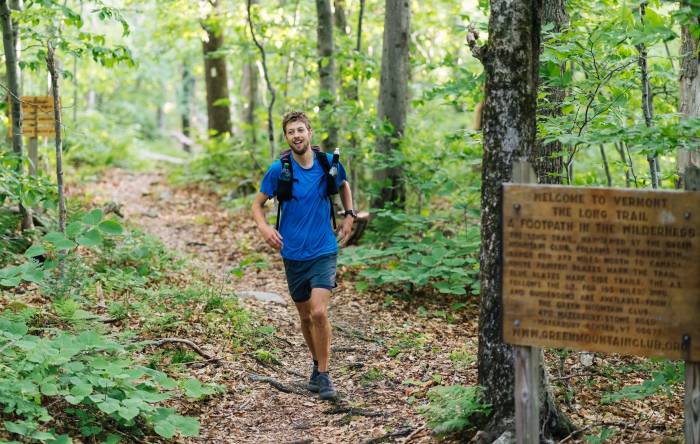 joe stringbean mcconaughy running the Long Trail in vermont