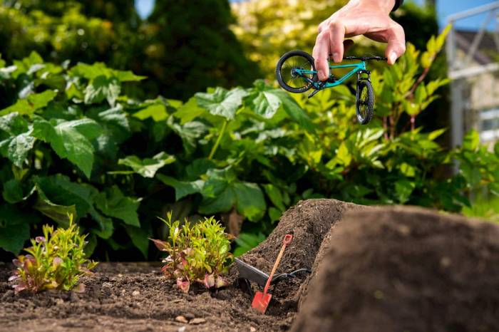 han pedaling on mini santa cruz 5010 finger bike