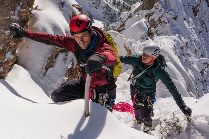 People Mountaineering and Climbing in Black Diamond Gear