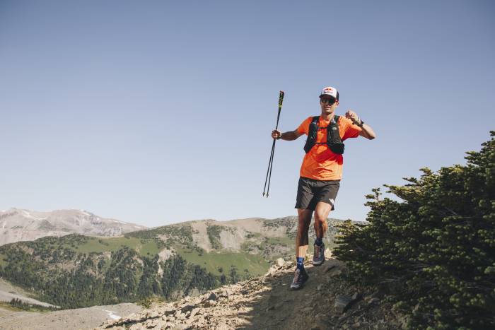 Dylan Bowman running Mt. Rainier