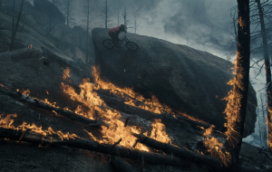 Nico Vink Pulls Stunning Moves Riding Through Wildfire