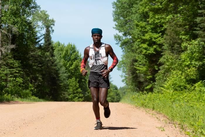 Coree Woltering running the ice age trail