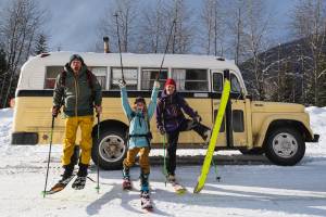 Ski by Bus? Couple Chases Powder in 1960s School Rig
