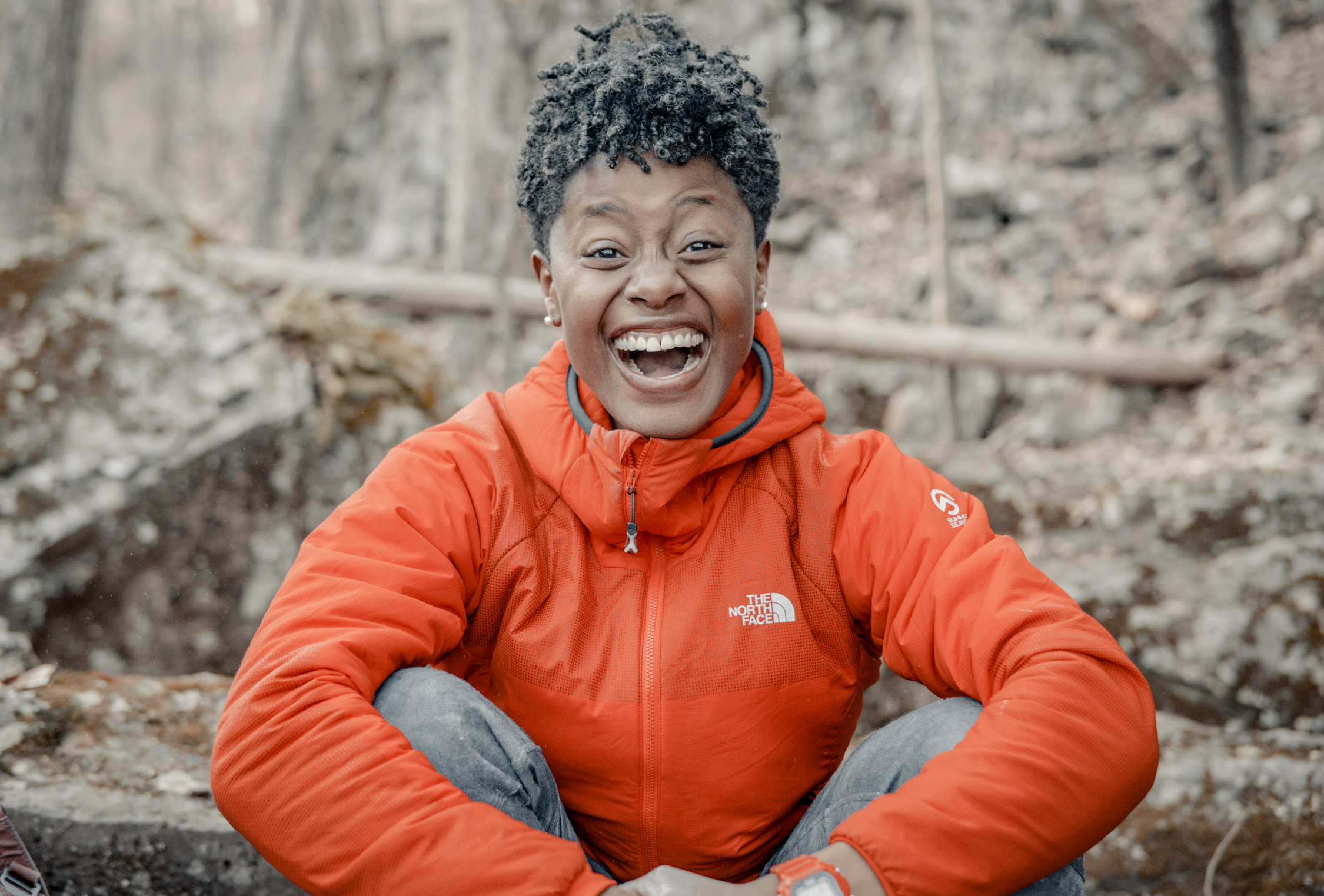 Outdoor athlete the north face jacket