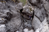 First Ascent: Canadian Sends Hanging Boulder Problem highball miles adamson