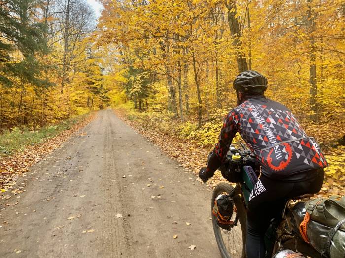project adventrus bike ride through fall colors