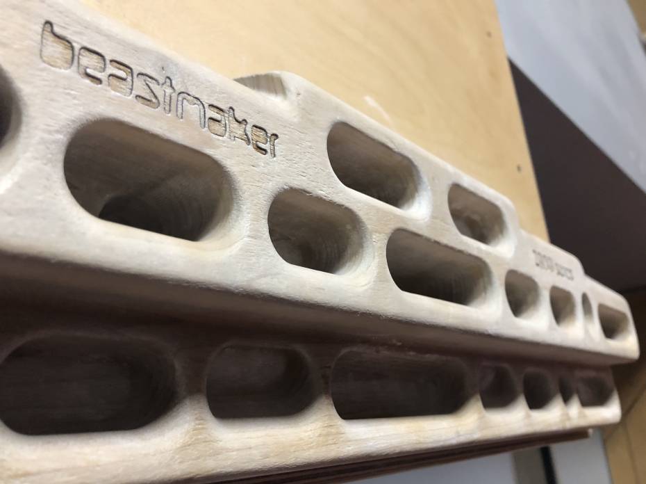 The Best Hangboards of 2021 closeup of Beastmaker hangboard