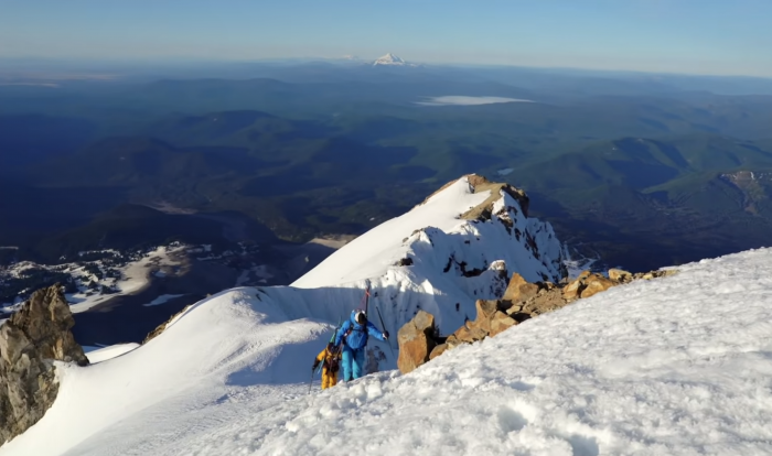 cody townsend ski mountaineering on Mt. Hood