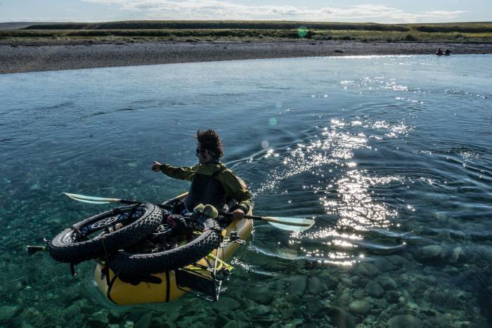 how to lash a bike to a packraft