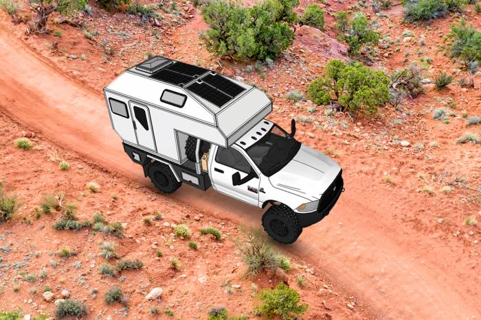 AT Overland Aterra XL flatbed truck camper