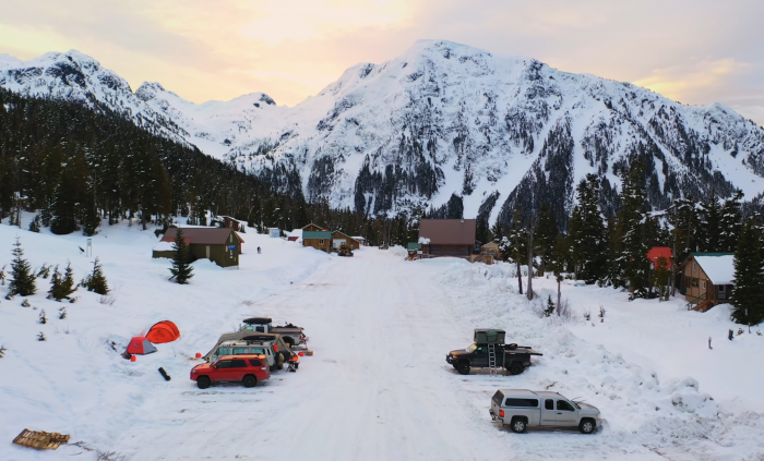 frozen in time ski hill view