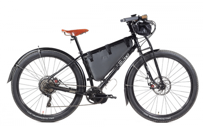 jones e-motorbike against white background