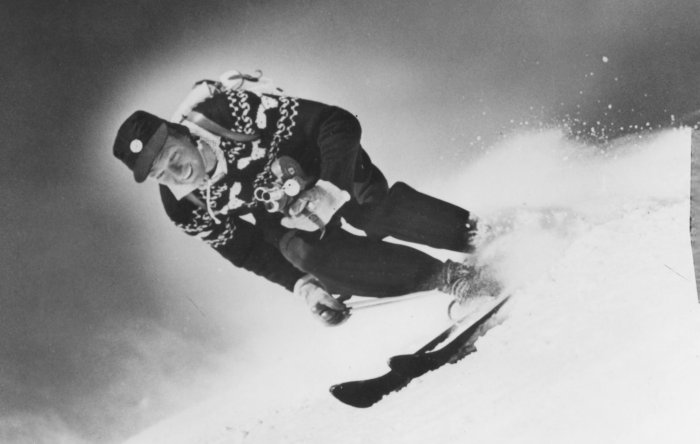 warren miller skiing in 1950s
