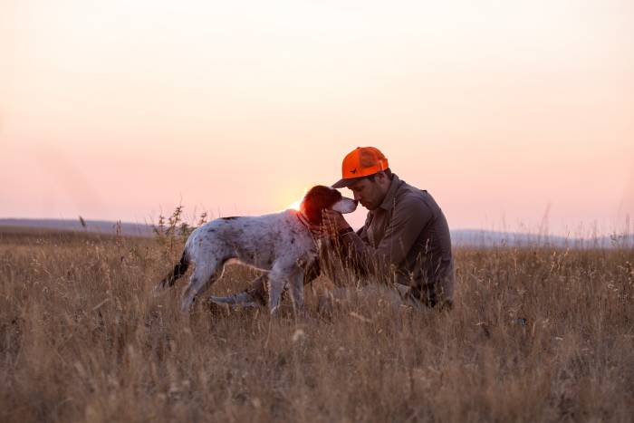 Orvis brand president Simon Perkins and his dog Copa