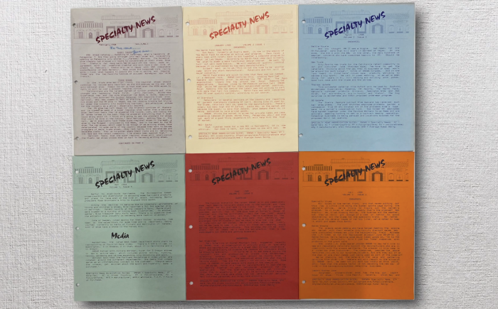 old color print paper publications of SNEWS, now Outside Business Journal