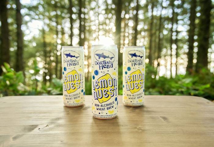 Lemon Quest Beer Cans in the outdoors