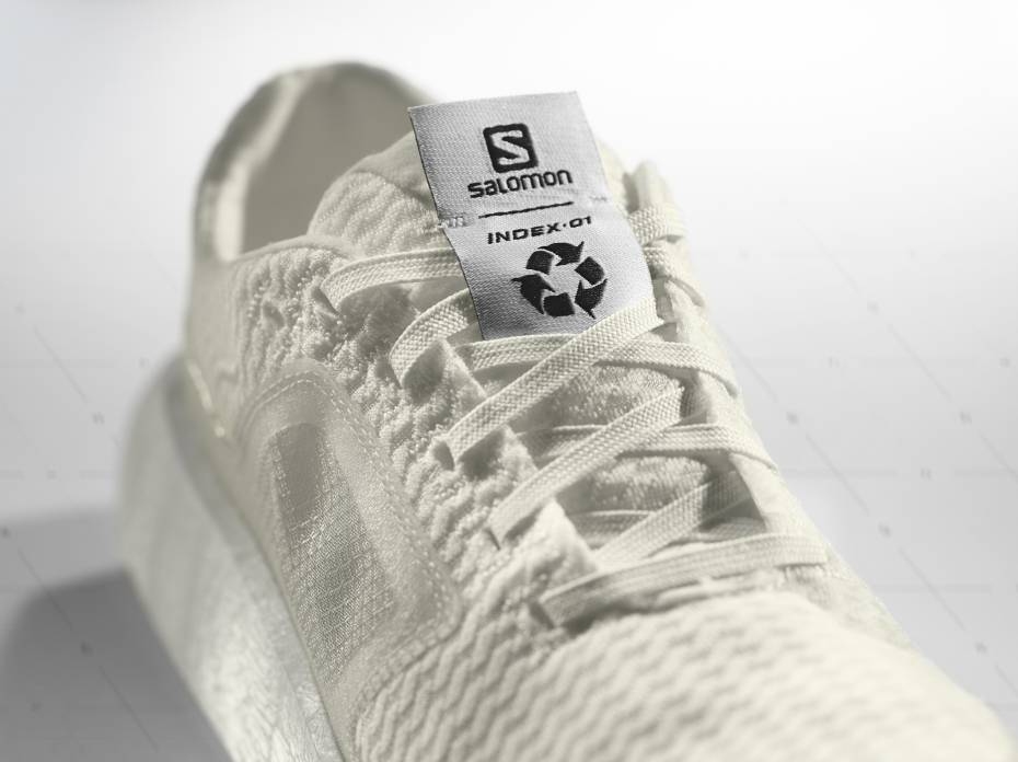 Earth Day Emerging Gear: Undyed, Recycled, Renewable, and Plant-Powered Products Salomon Index.01 undyed mesh shoe