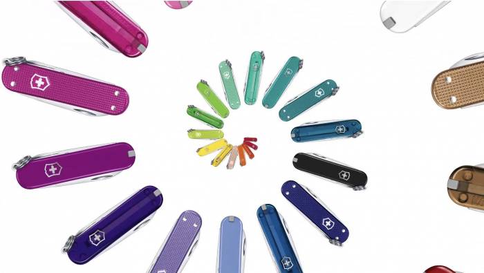 Victorinox Swiss Army Knives in rainbow colors