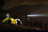 Fenix Lights the Way: Choose the Right Headlamp for You Fenix headlamp illuminates dark campsite