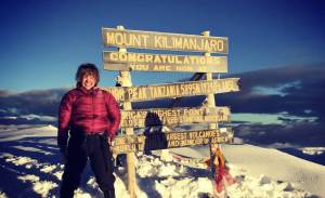 Erin Parisi on Mt. Kilimanjaro