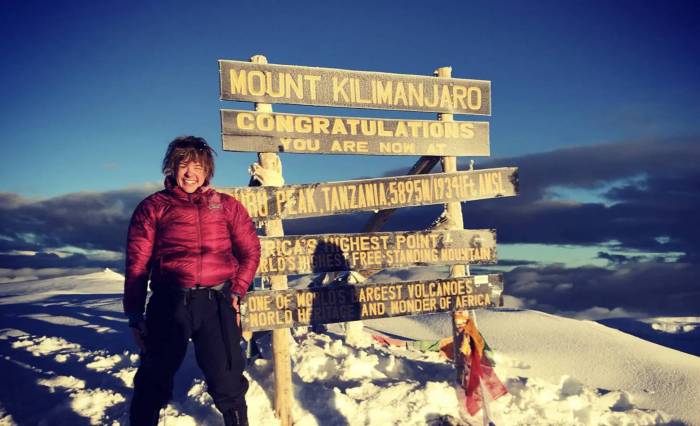 Erin Parisi on Mt. Kilimanjaro