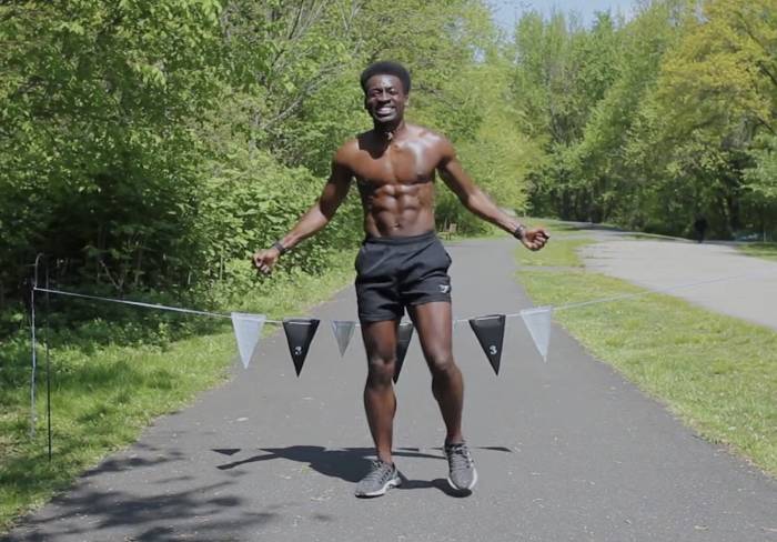 hellah sadibe celebrates after running every day for three years