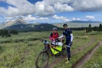 Couple Becomes First to Tandem Ride Entire Colorado Trail Chris and Marni Plesko with Tandem on the CTR