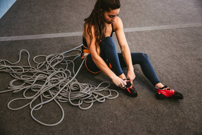 Brooke Raboutou on La Sportiva climbing shoes
