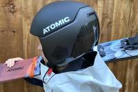 Atomic Redster CTD Review: First Helmet That Records Impacts, Tells You When to Replace a skier in the atomic helmet redster wc ctd