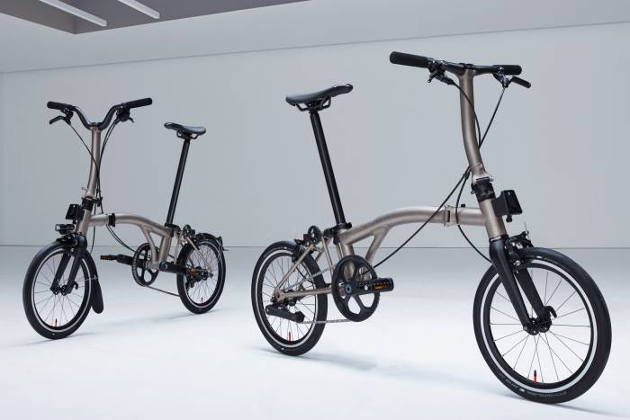 Brompton T Line titanium folding bikes