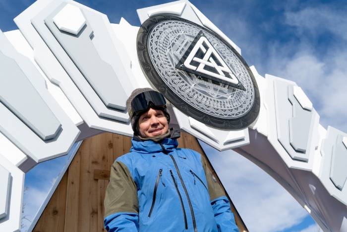 Travis Rice during the course preview day of the Natural Selection Tour at Jackson Hole Mountain Resort in Jackson, Wyoming, Jan. 2022; (photo/Natural Selection/Red Bull Content Pool)