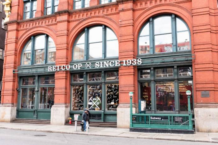 REI Co-op building in New York's SoHo district; (photo/M. Brochstein)