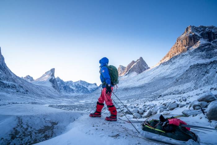 Ray Zahab trains in Baffin Island for his unsupported Ellesmere ski traverse with adventure partner Kevin Vallely; (photo/ Natalia Gubareva, c. ExplorersWeb) adventure news of the week