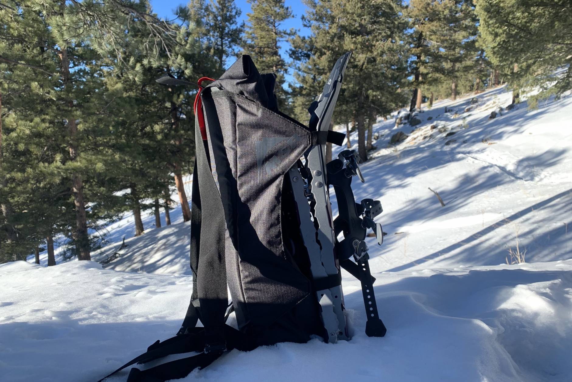 Efficient and TailorMade for Snowshoeing MSR Snowshoe Carry Pack Review GearJunkie
