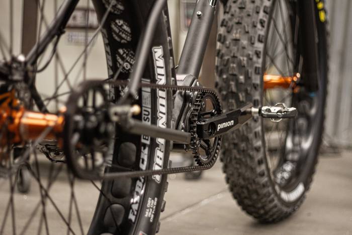 Reeb Donkadonk Pinion fat bike. Drivetrain detail view.