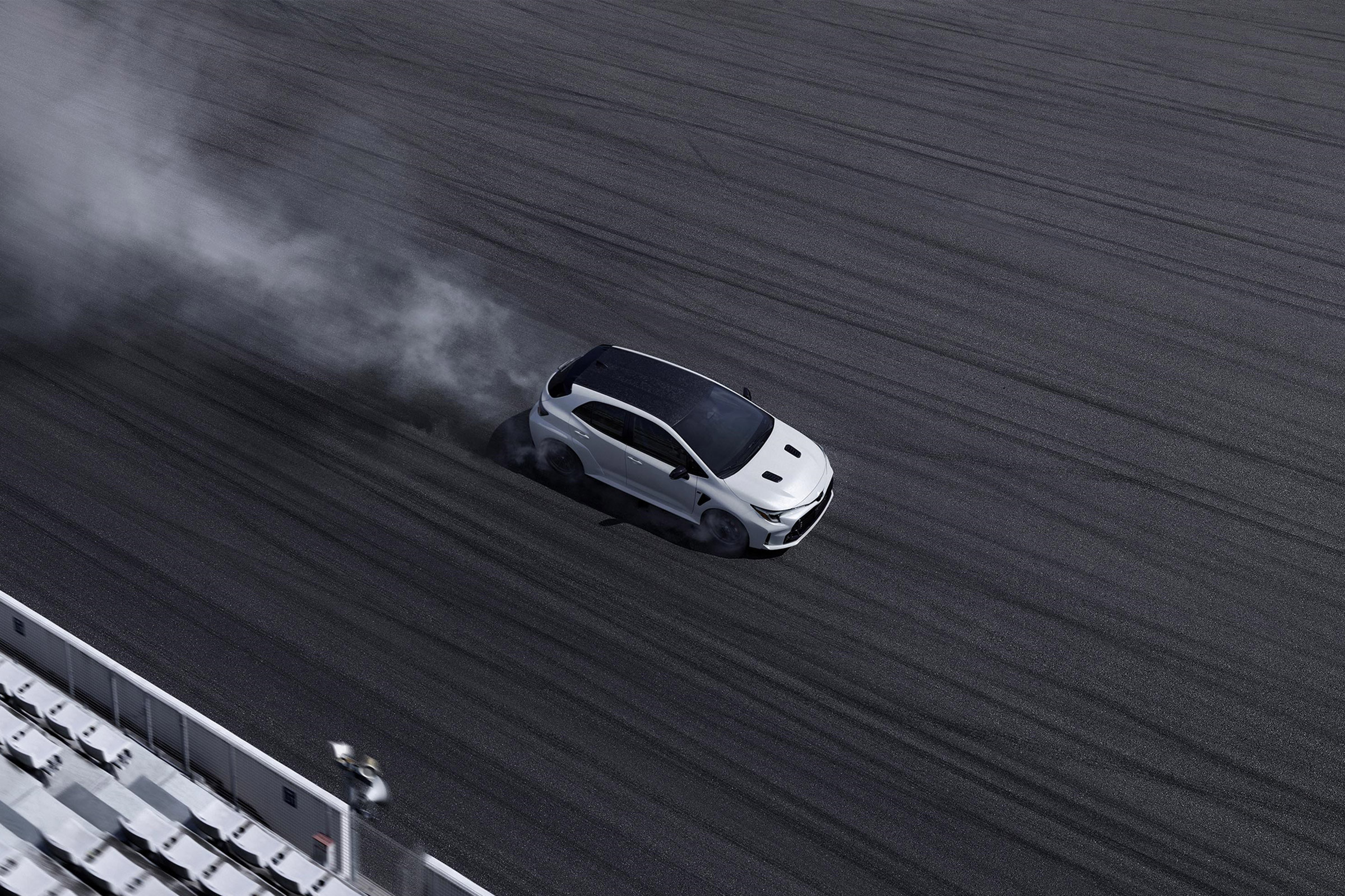 2023 Toyota GR Corolla Circuit Edition - high angle smoke