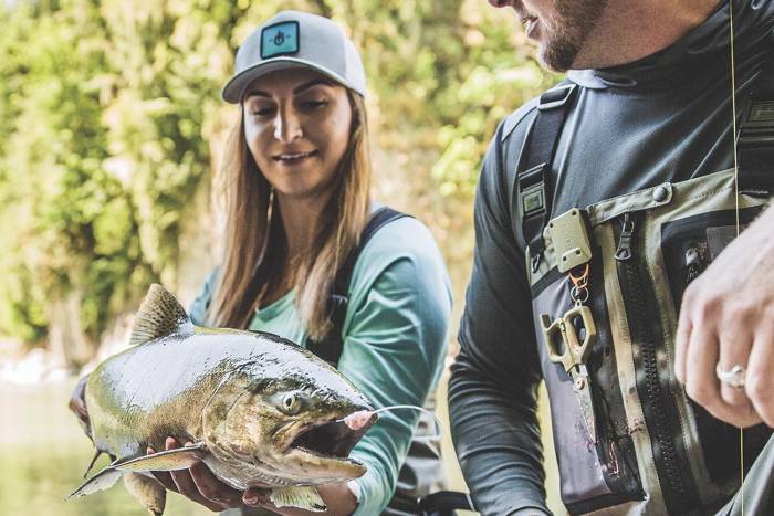 Man and Woman Fishing Using Gerber Gear