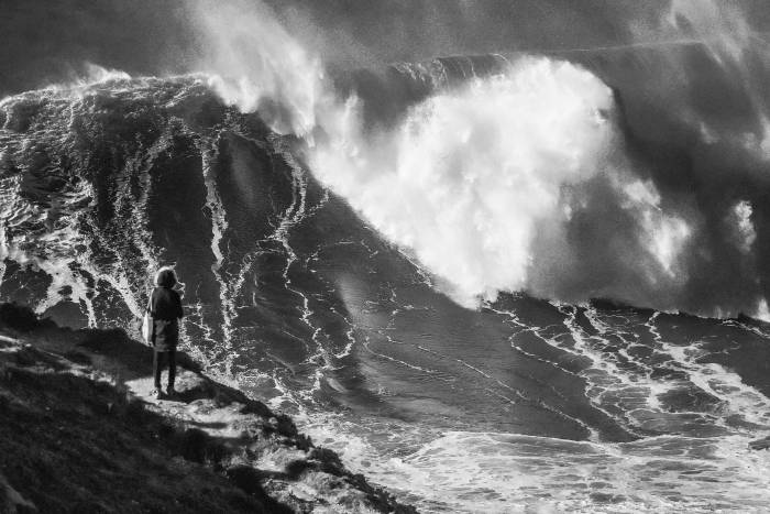 Big water at Nazaré; (photo/Luis Ascenso via Wiki Commons)