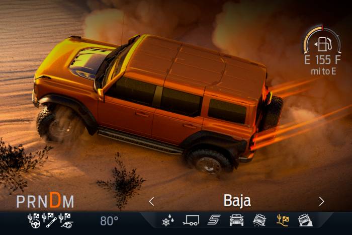 Ford Bronco Raptor Tech Display