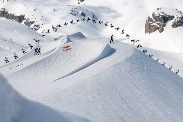 Reira Iwabuchi action frontside triple 1260 snowboard (photo/Markus Fischer)