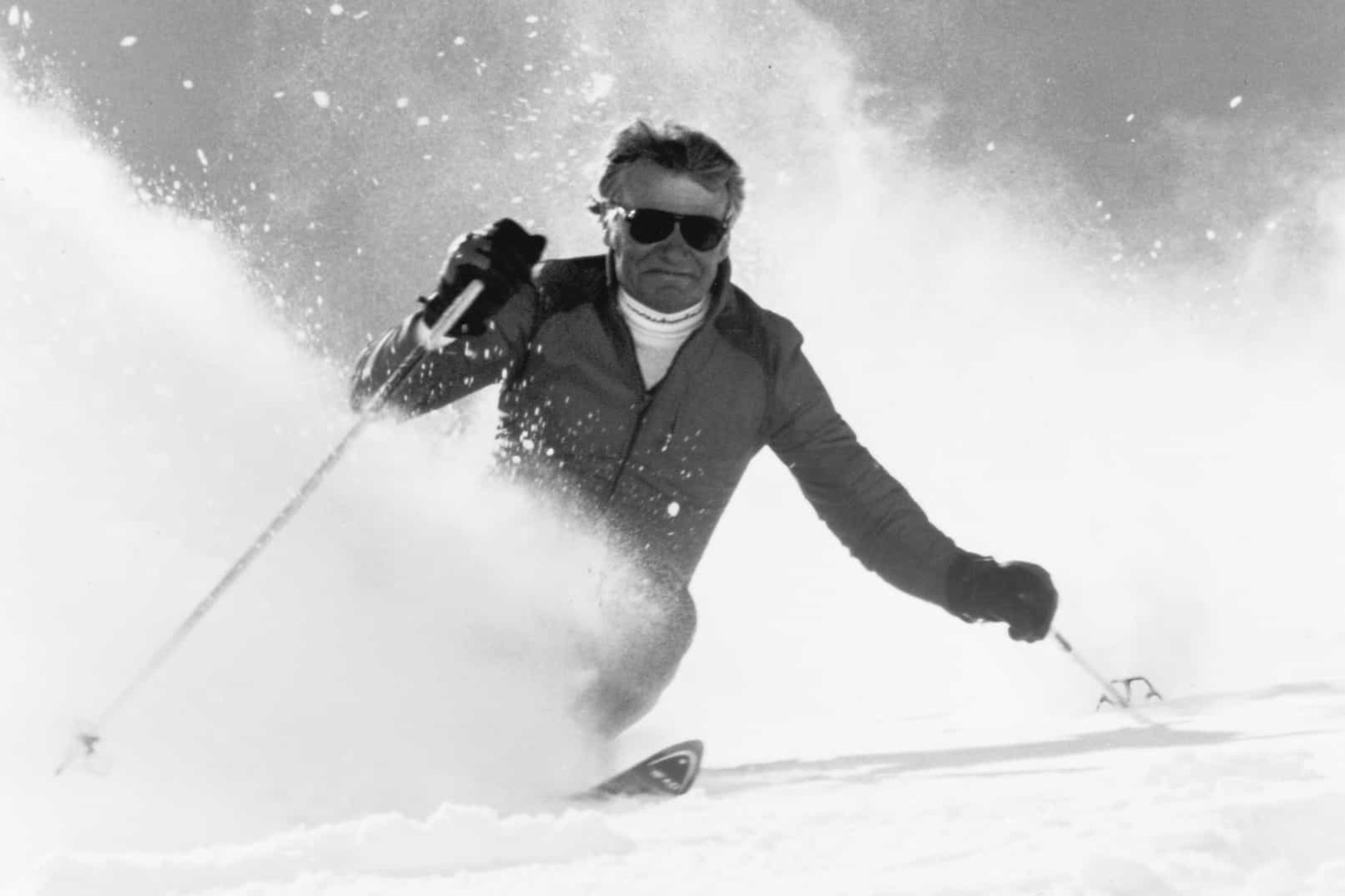 junior buon snowbird bw At 96, Junior Bounous skied 96 days in the 21-22 season; (photos/Snowbird)