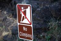 PA Game Commission Kills Popular Rock Climbing Areas no climbing sign