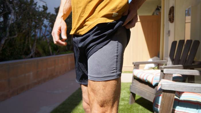 Men Running Short Shorts with Large Split Sides No Inner Lining