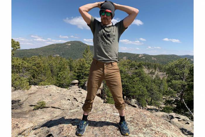 Testing LIVSN's EcoTrek pant durability