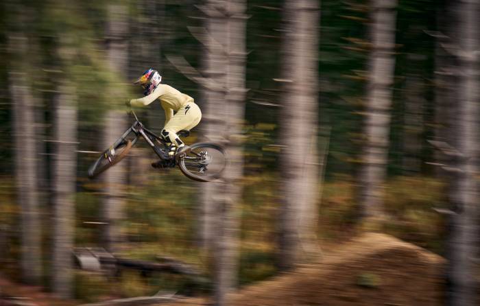 Loic Bruni riding in the Specialized Gravity Butter Collection.