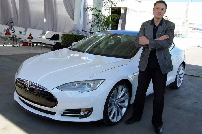 musk next to tesla