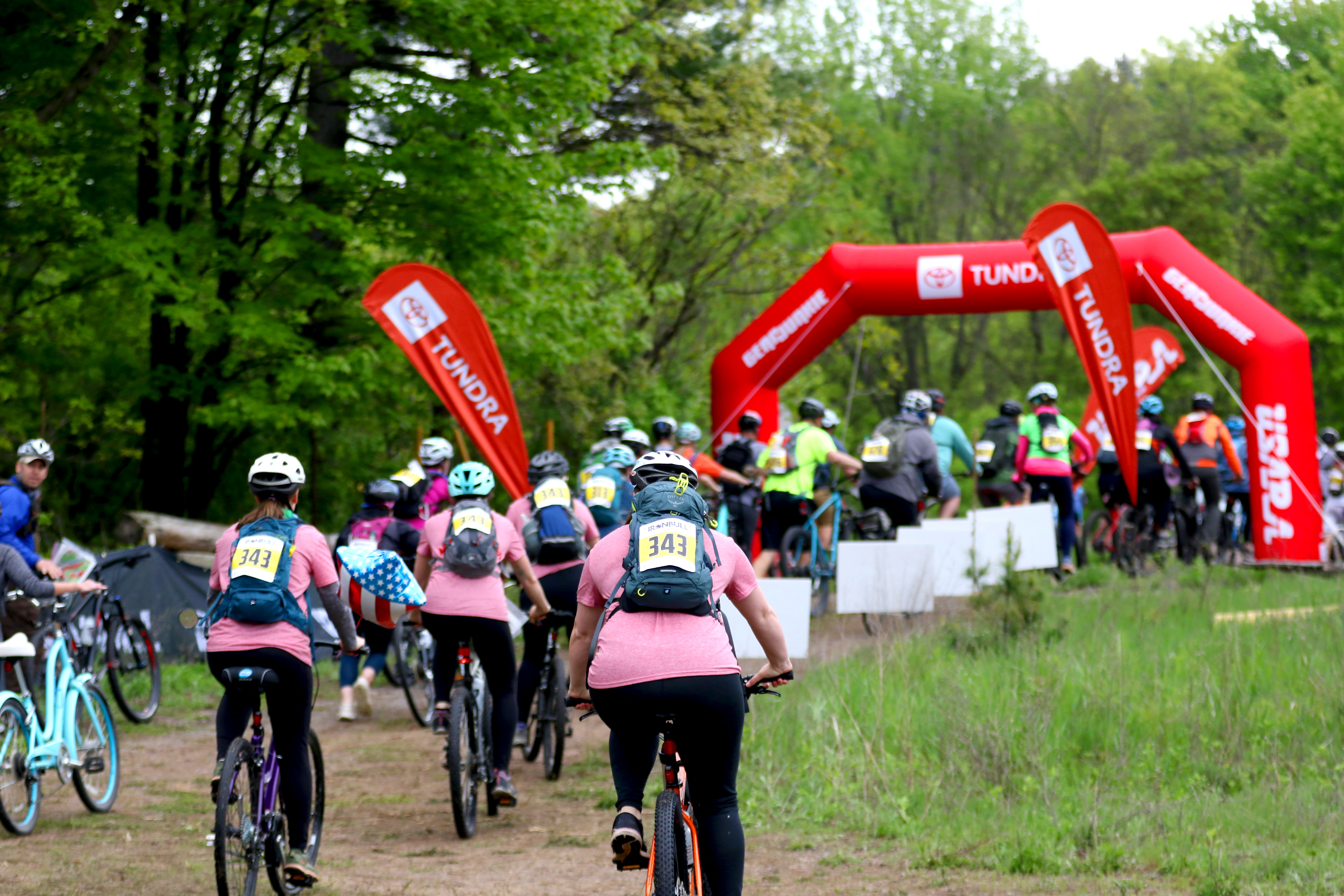 Starting line at the Rib Mountain adventure race in 2022.