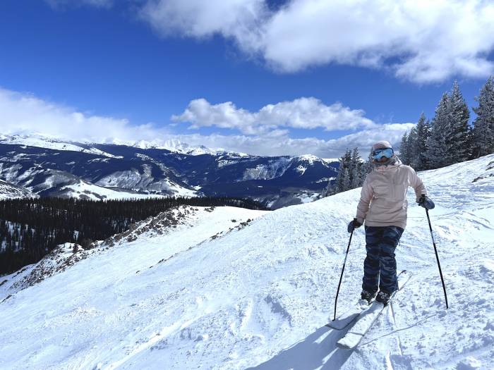 Wendy Fisher stands on Crested Butte ski slopes