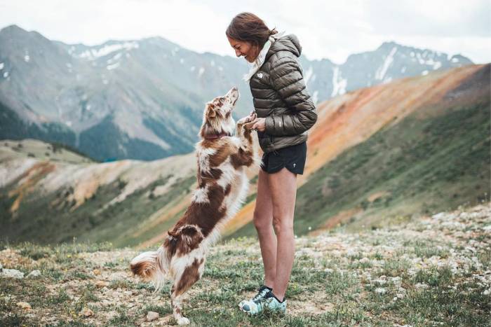 Superfeet Brand Image Woman with Dog