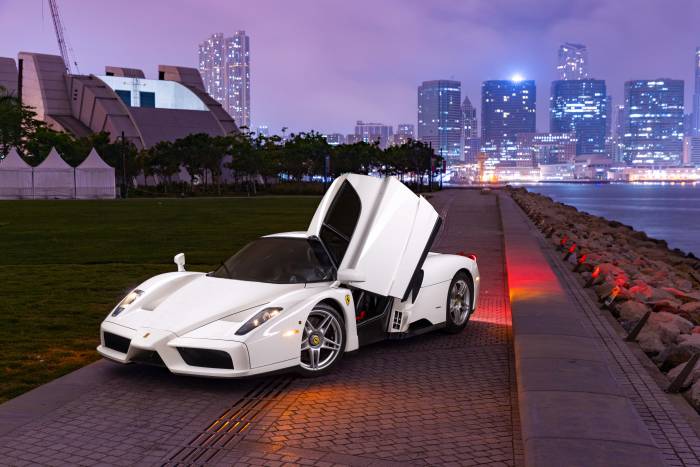White Ferrari Enzo